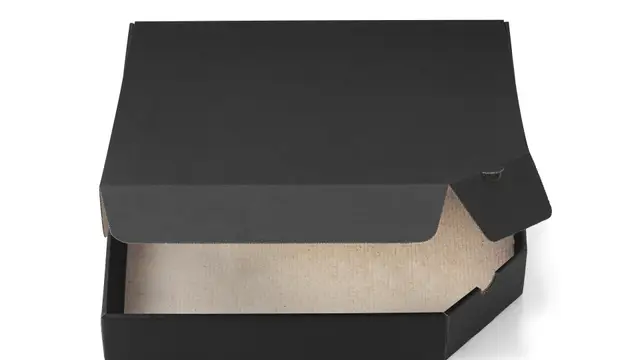 Caja de cartón troquelada a medida en formato kraft natural